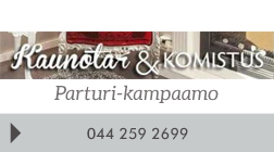 Parturi- ja Kampaamo Kaunotar & Komistus logo